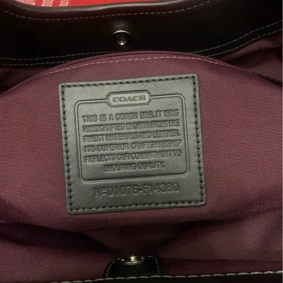 Coach Black Monogram Shoulder Bag - Picture 2 of 9